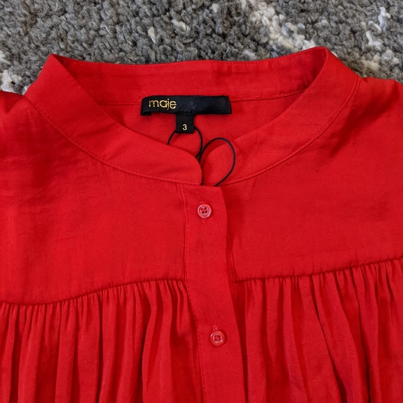 NWOT Maje Button down blouse size:3 - Picture 3 of 7